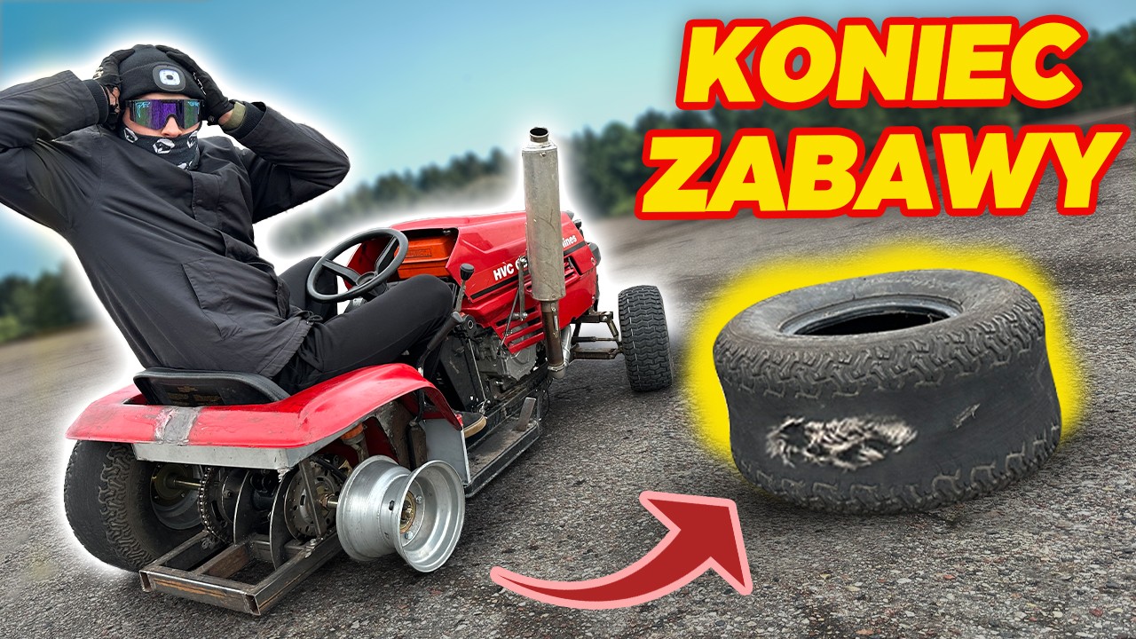 Zrobiliśmy Kosiarkę Traktorek, która Zjada Opony! 100 KONI w Małym Gokarcie!