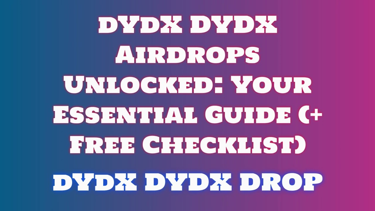Get Free dYdX DYDX Airdrop  | Learn How to Swap or Sell dYdX DYDX Airdrop