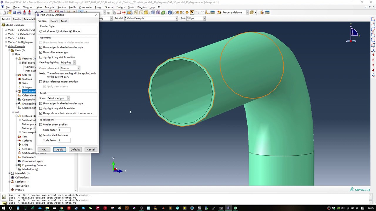 ABAQUS Buried Pipeline Modelling Demonstration