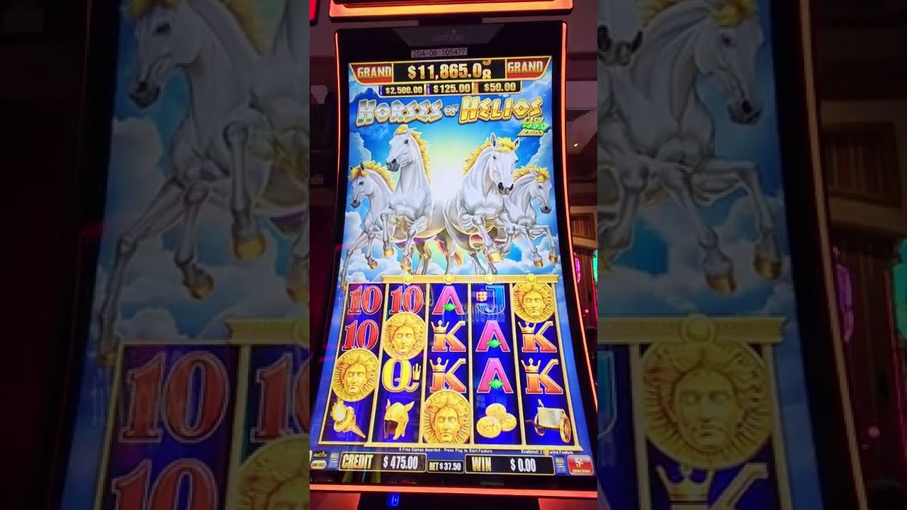 $37.50 BET UNBELIEVABLE WIN HORSES OF HELIOS FREE SPINS - BEAU RIVAGE BILOXI 5cents Denom HIGH LIMIT