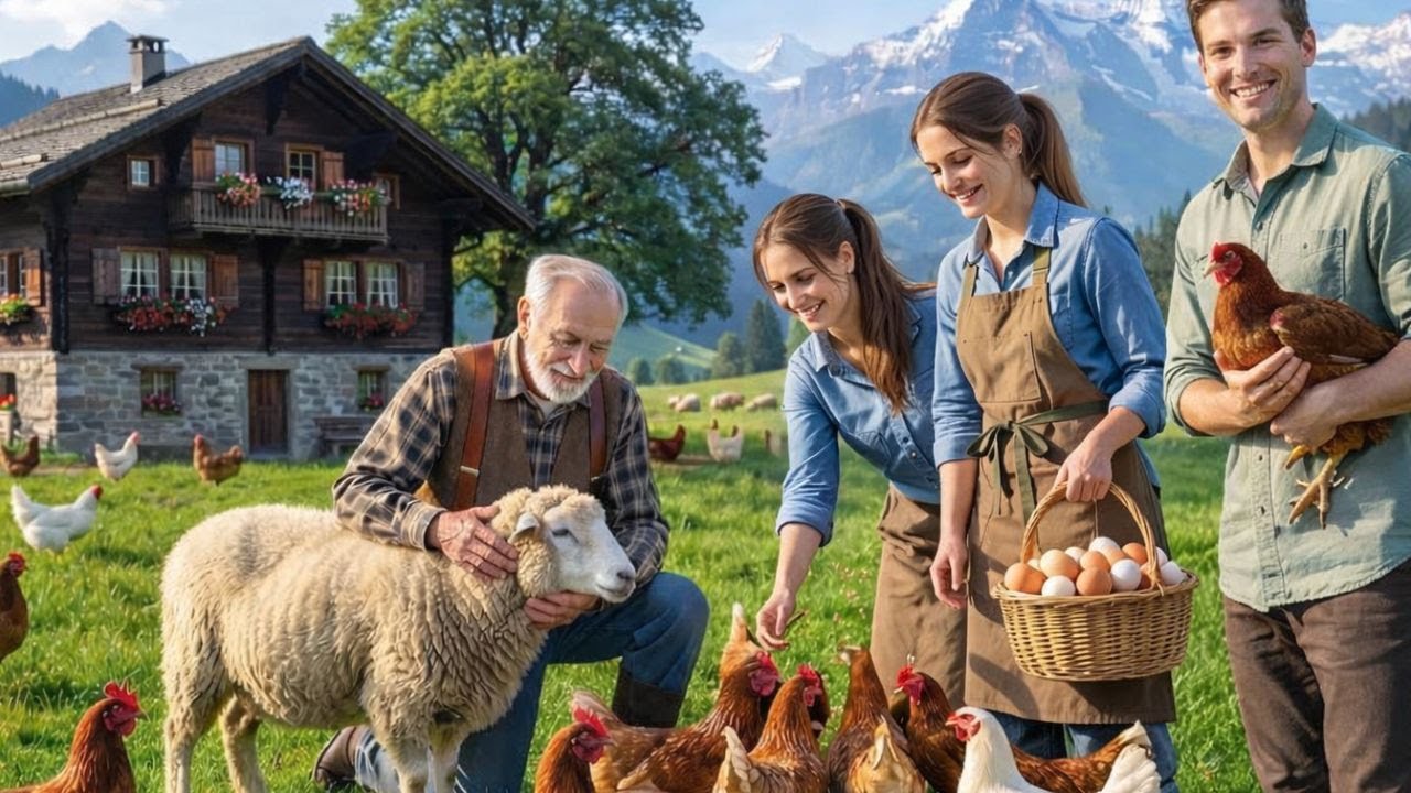 Poultry Farm in a Beautiful Countryside - Egg Harvesting and Livestock Care