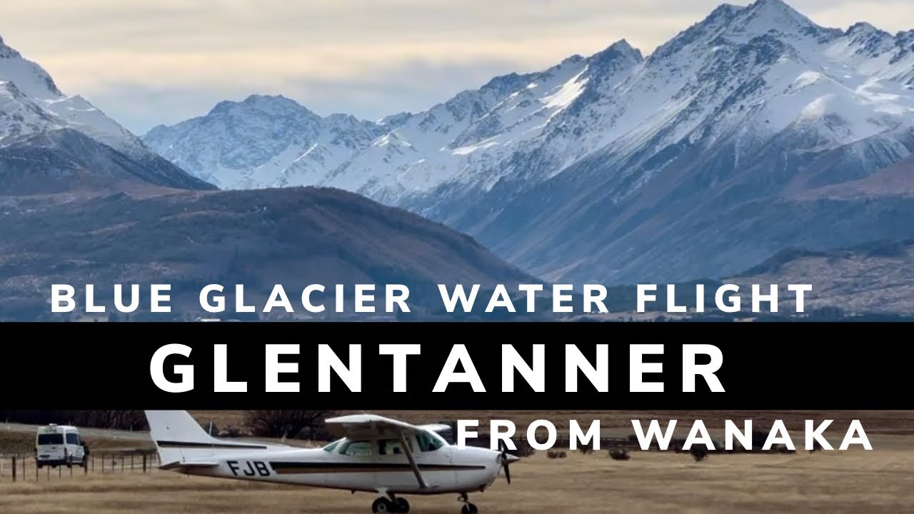Blue glacier water flight - New Zealand
