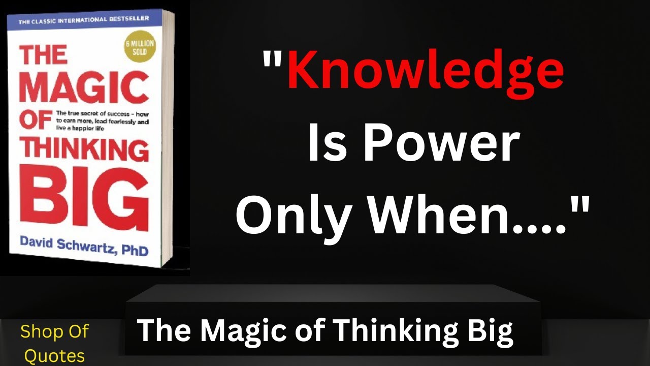 Quotes From The Magic of Thinking Big | Motivational Quotes | Shop Of Quotes