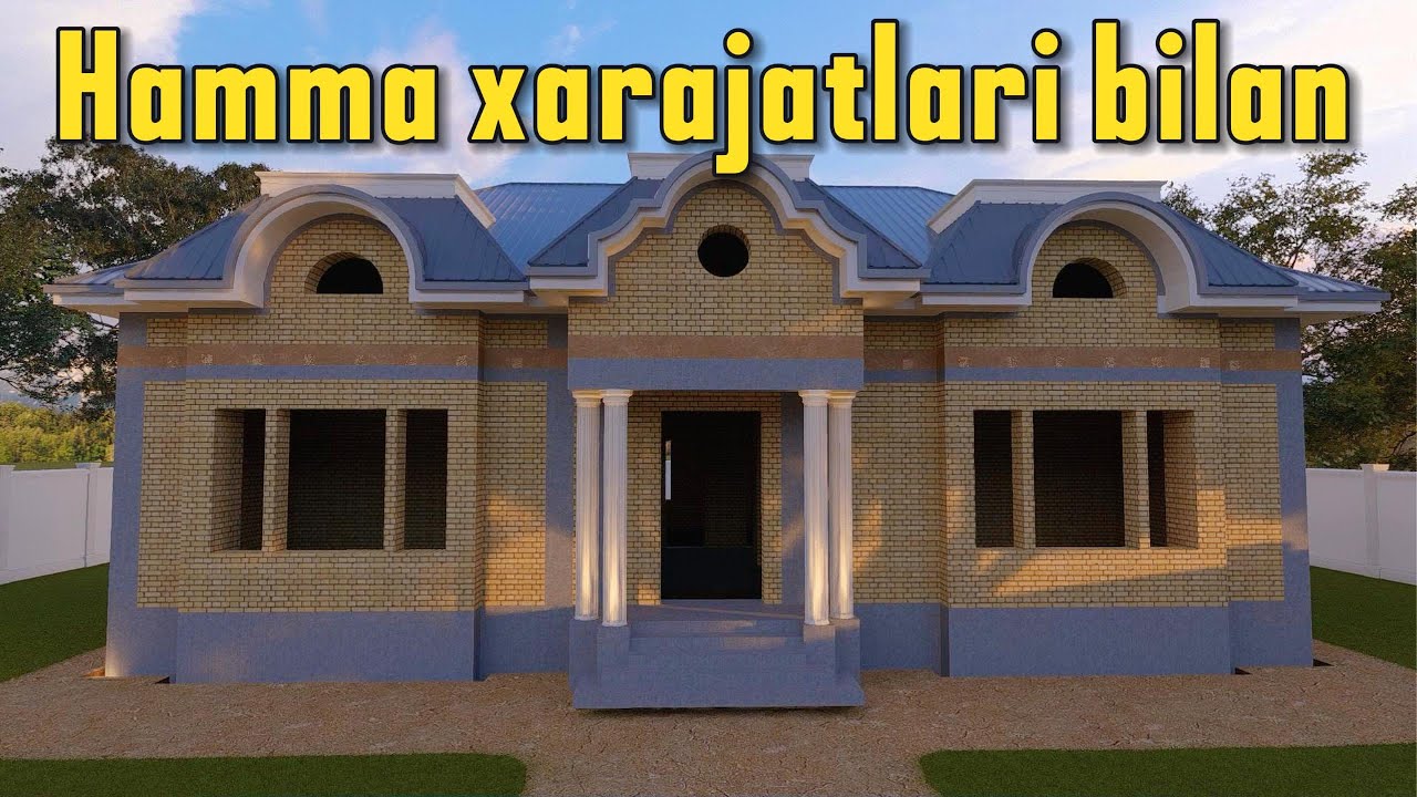 Hamma xarajatlari aytilgan uy loyihamiz 17.3 x 12.0 м