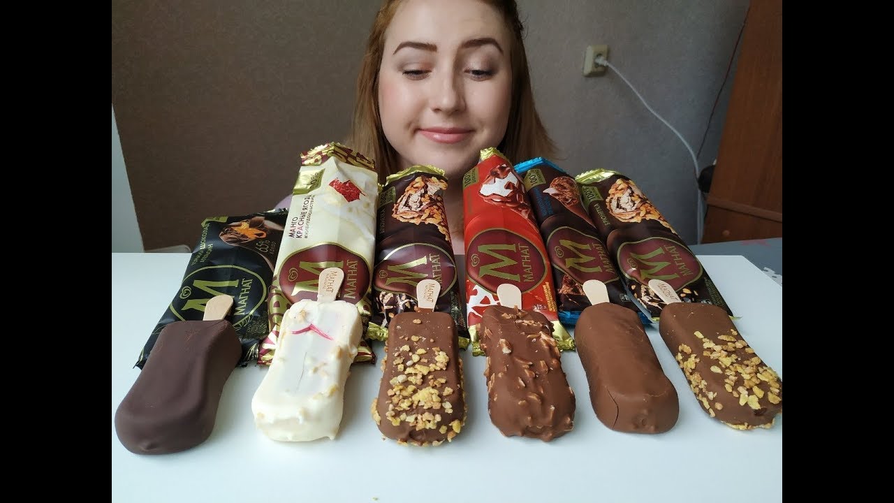 МАГНАТ мороженое | MAGNUM ICE CREAM CRUNCHY EATING SOUNDS  | Eeating show | 먹방
