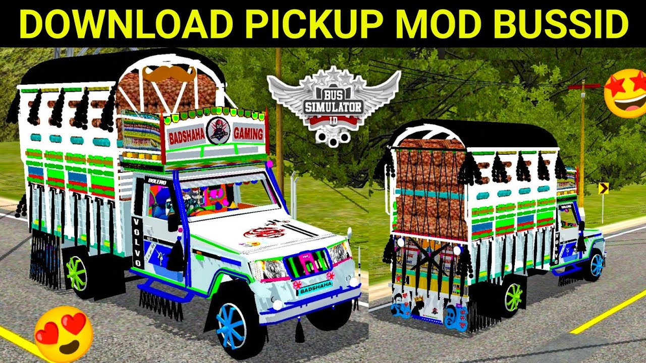 Modified Pickup Mod for Bus Simulator Indonesia | Badshah Gaming Pickup Mod | How to Add Pickup mod