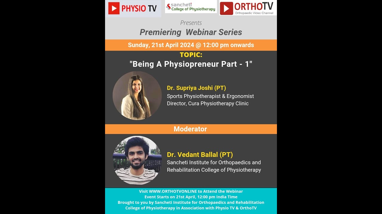 Being a Physiopreneur Part-1 by Dr. Supriya Joshi (PT)