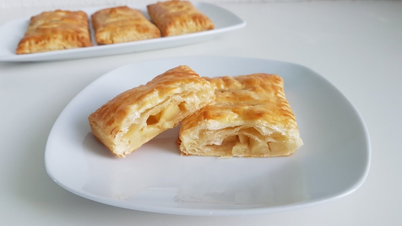 Bl&auml;tterteig-Apfel-Zimt-Taschen / Apfeltaschen / Apple Cinnamon Puff Pastry