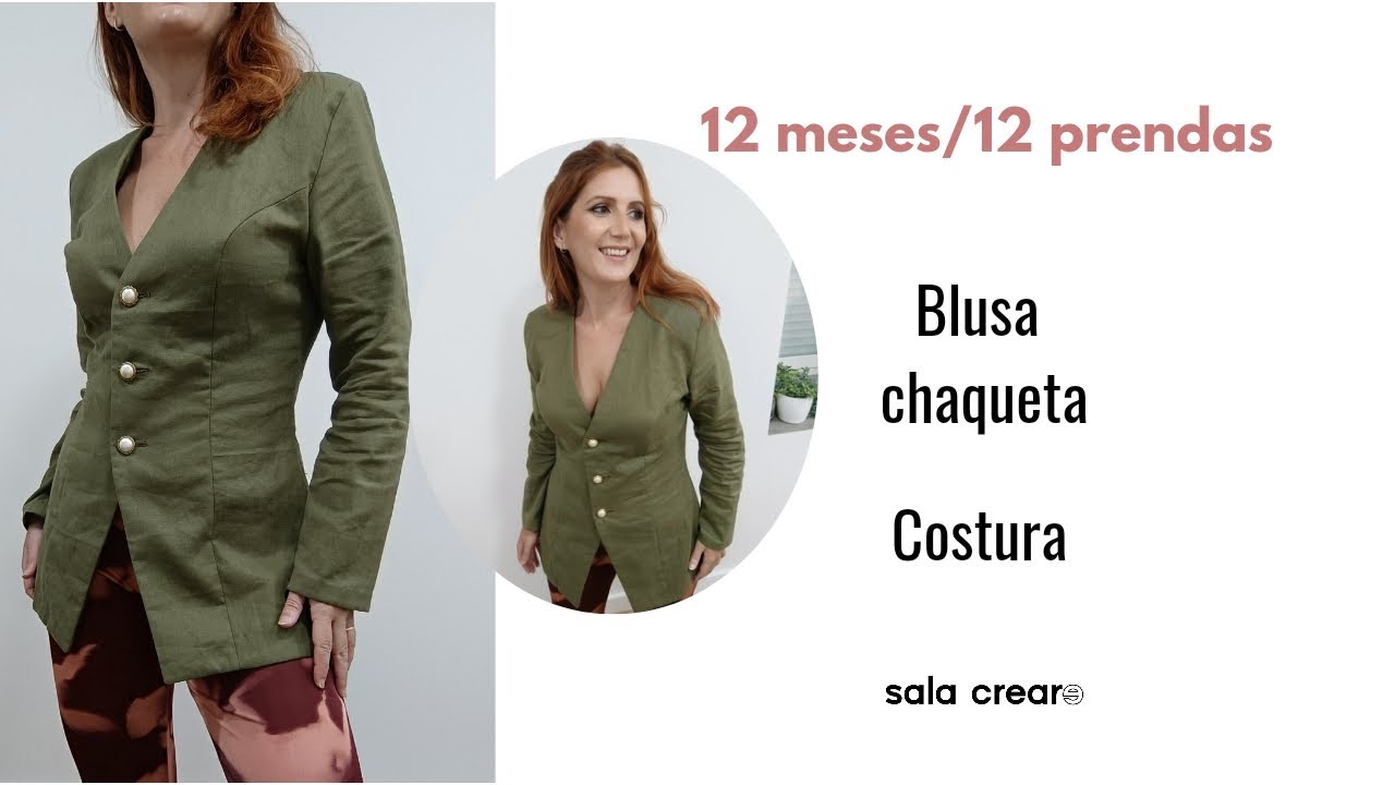 como coser una blusa o blazer con costadillos y sin cuello