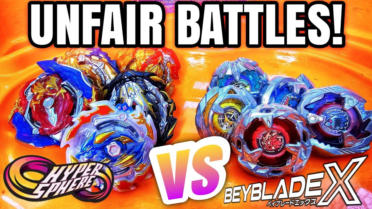 UNFAIR BEYBLADE BATTLES! Beyblade X vs. Beyblade Burst HyperSphere