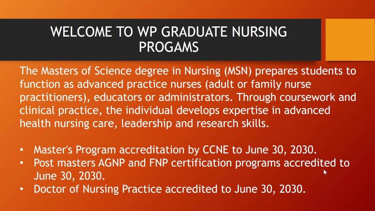 WPGrad MSN Nursing Program Webinar - 06/10/2020