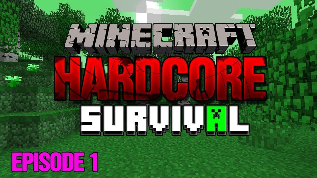 Minecraft hardcore survival ep 1 😁😁😧