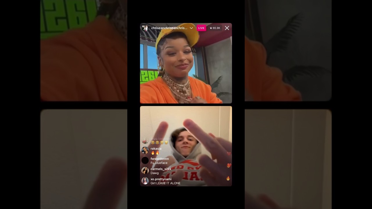 Chrisean Rock IG Live with Lil Mabu #shorts #short #chriseanrock #blueface