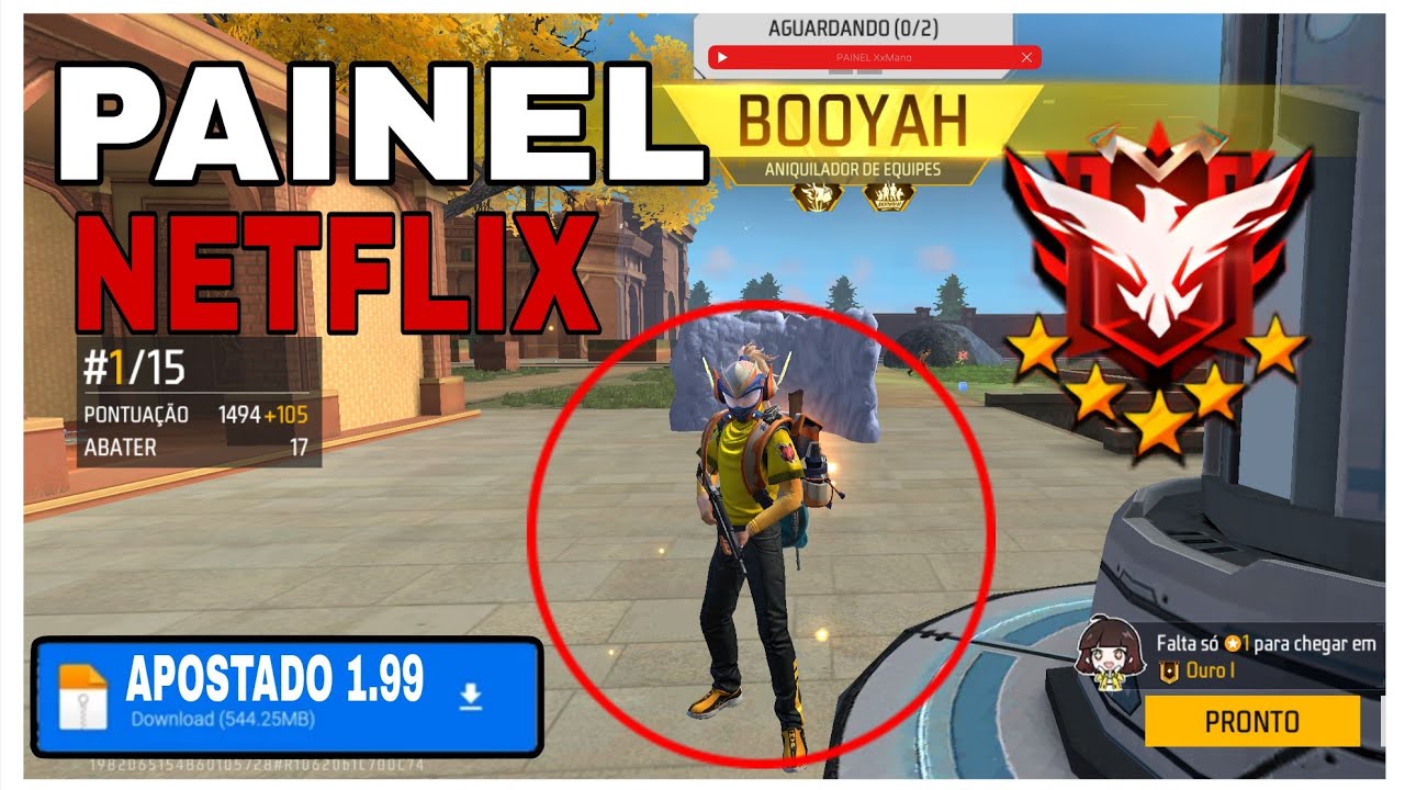 MOD MENU PAINEL NETFLIX MIRA PUXANDO  PARA APOSTADO LINK MIDIA FIRE [ FREEFIRE ] 