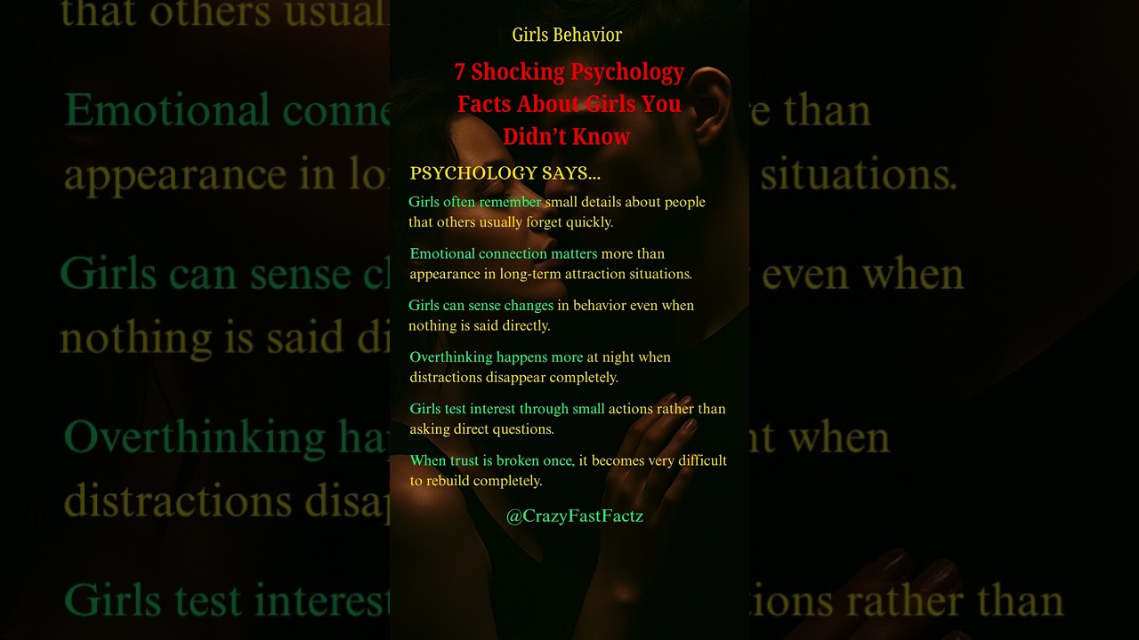 7 Shocking Psychology Facts About Girls You Didn&rsquo;t Know 😈 #shorts #psychology