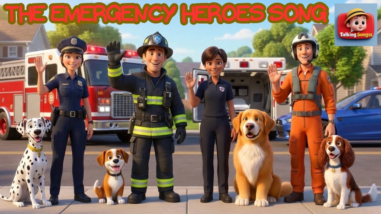 The Emergency Heroes Song 🚒🚓 | Wheels on The Bus Song | Police Car Fire Truck Ambulance Helicopter