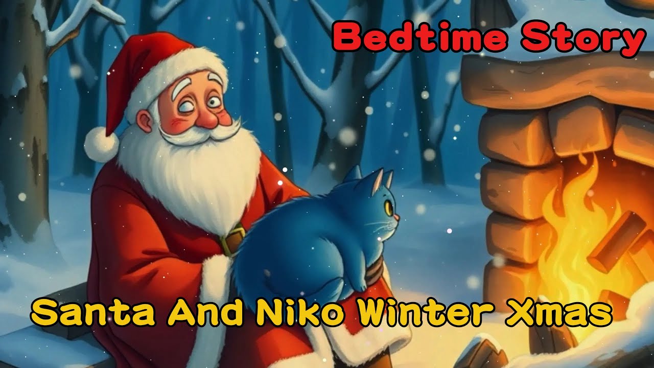 Narrated Bedtime Stories 💤 Santa And Niko The Cat Xmas | Cozy Sleepy Stories