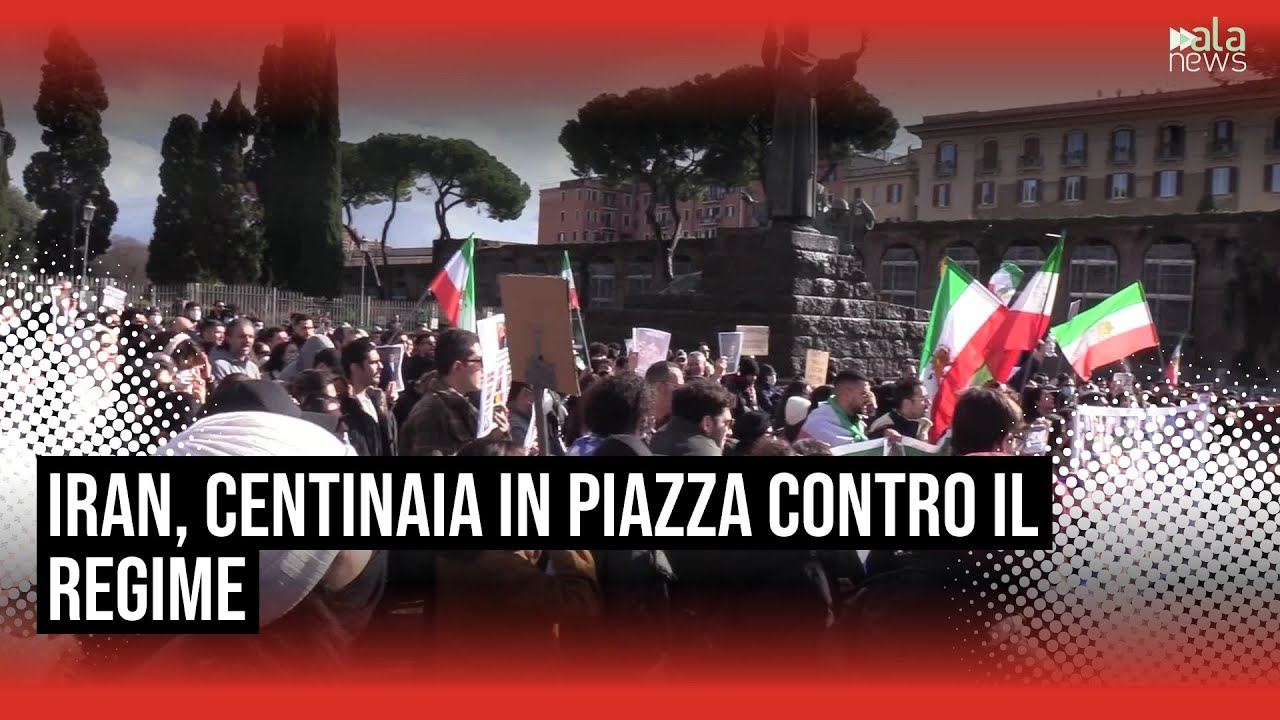 Iran, a Roma centinaia in piazza per chiedere al governo di riconoscere i pasdaran come terroristi