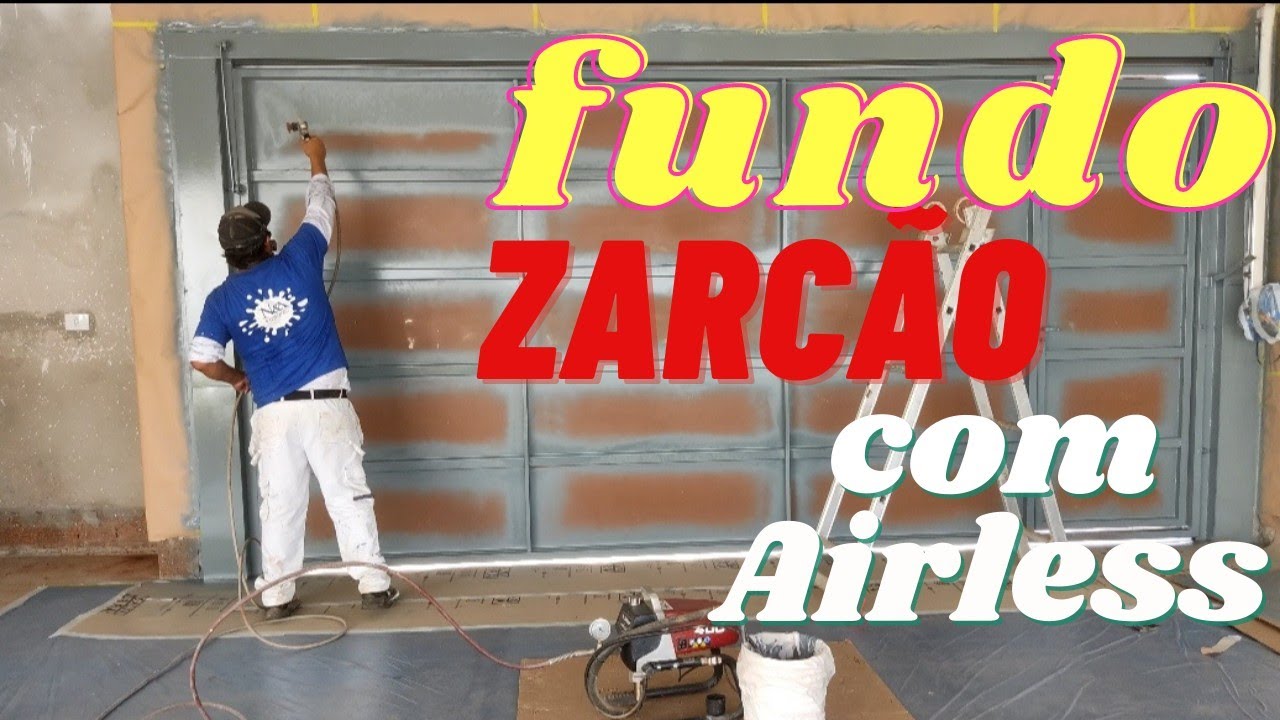 Fundo Zarcão com Airless #pintura #airlesssprayer #portão