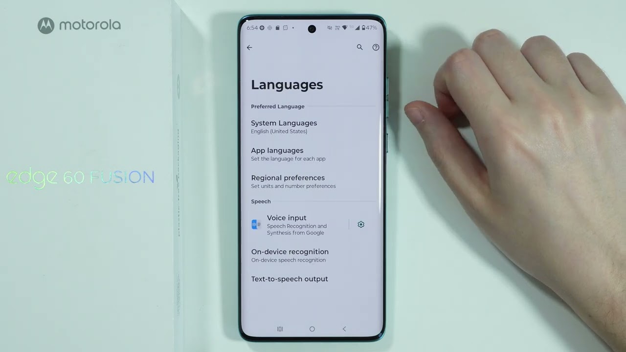 Motorola Edge 60 Fusion: How to Add Voice Input Language