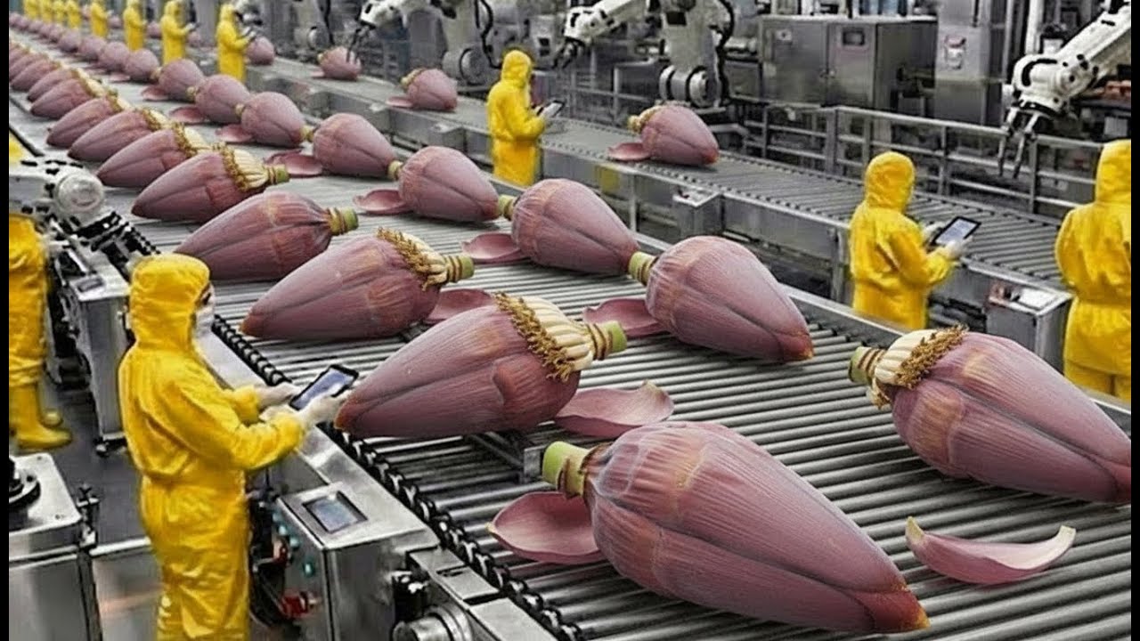 Inside a Rough, Old-School Banana Blossom Processing Factory You’ve Never Seen Before