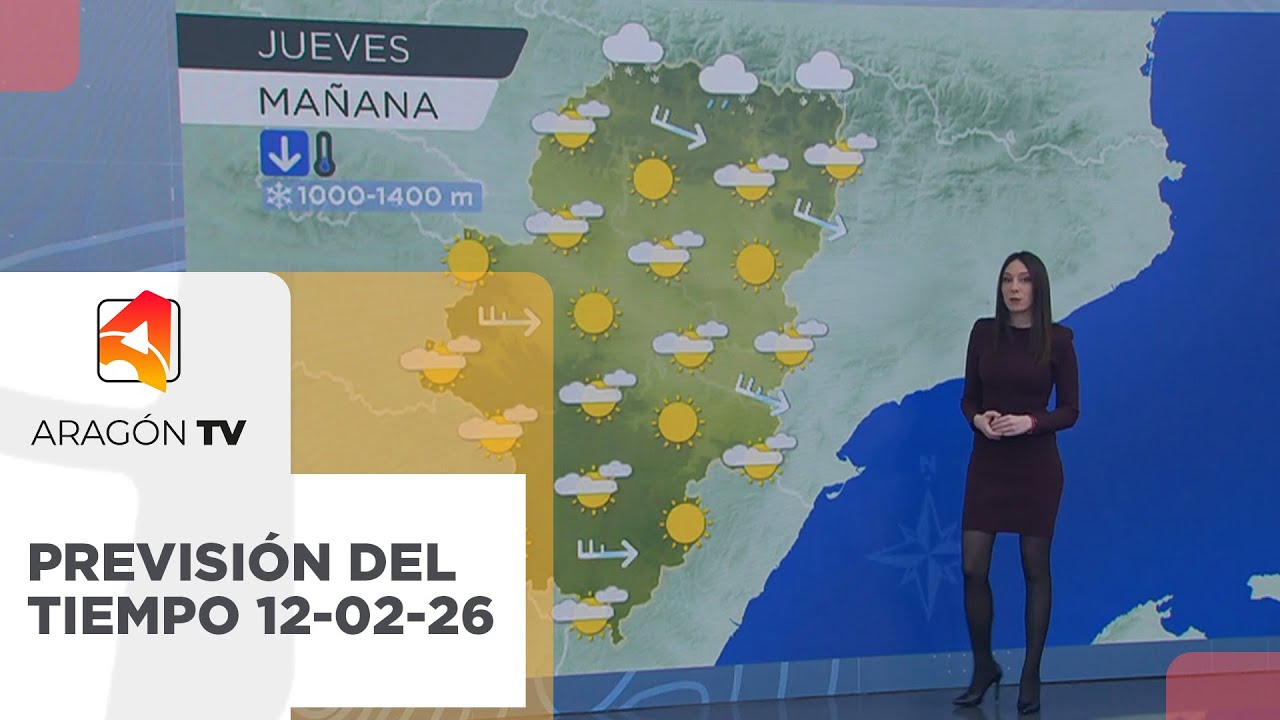 Previsión del tiempo para el jueves 12 de febrero de 2026