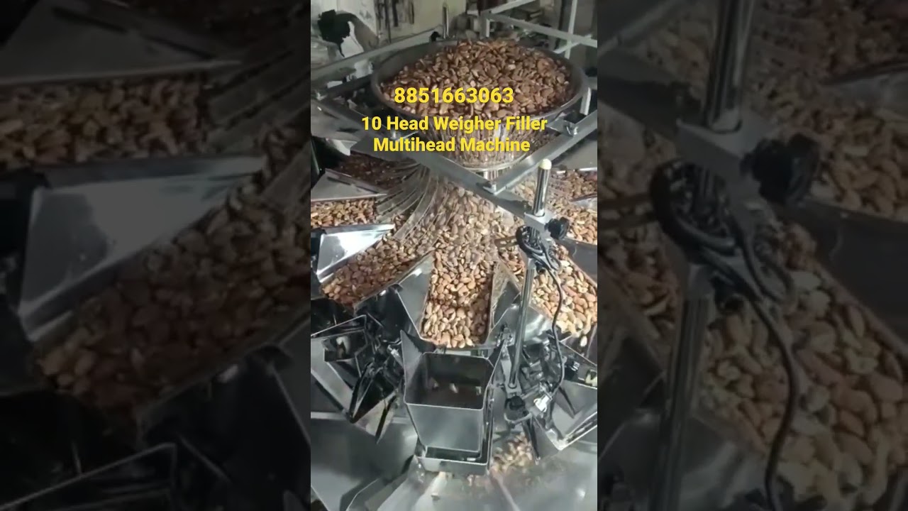 10 Head Weigher Filler Multihead Packing Machine - Dryfruits Pouch