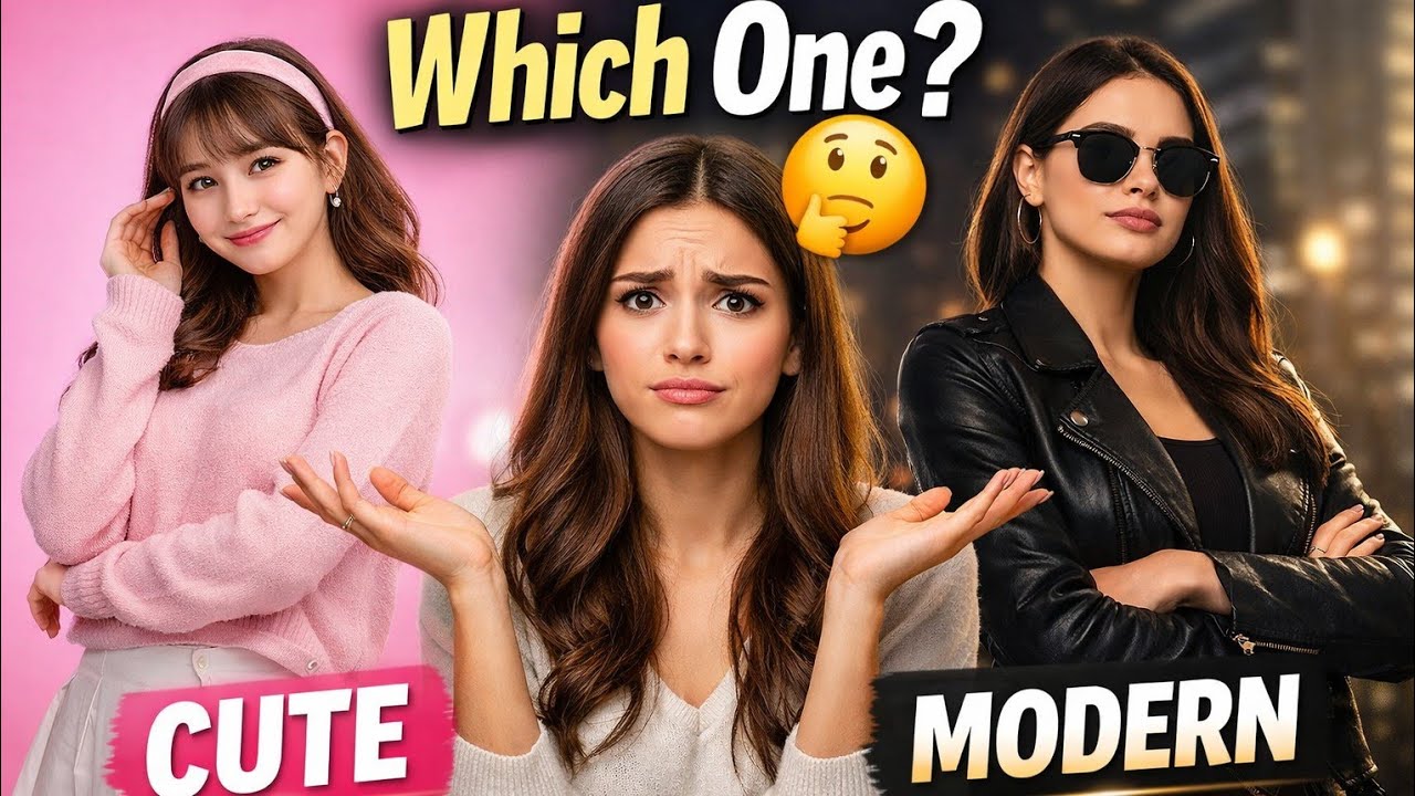 Cute Vs modern girls 🌸🎀🫶🏻 Next topic tell me in comment section 👇🏻 