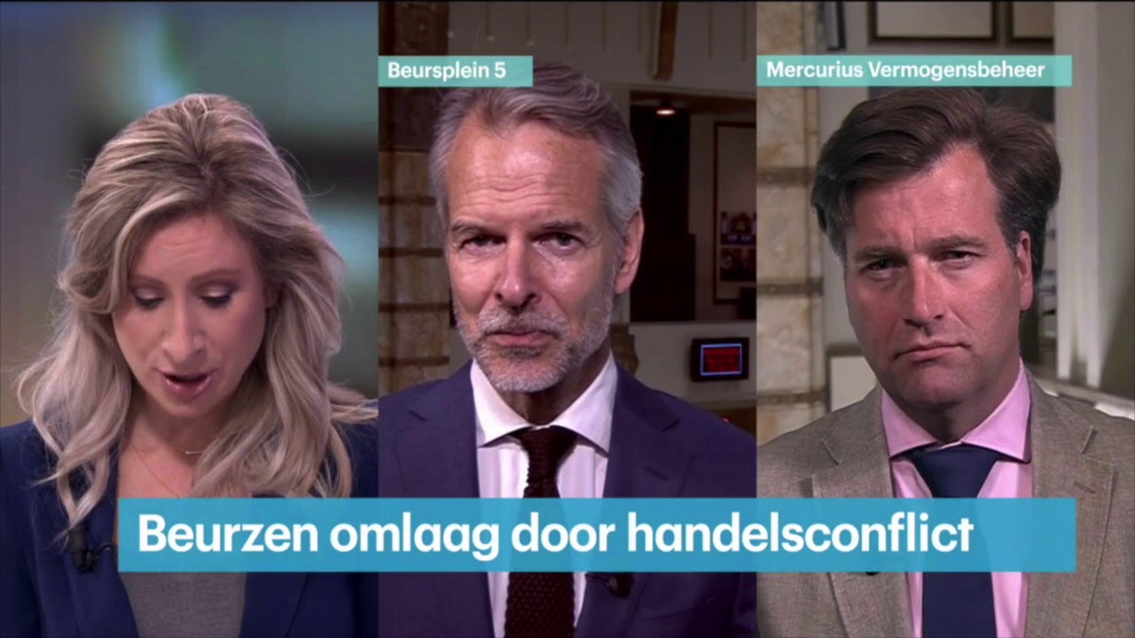 Beurzen omlaag door handelsconflict