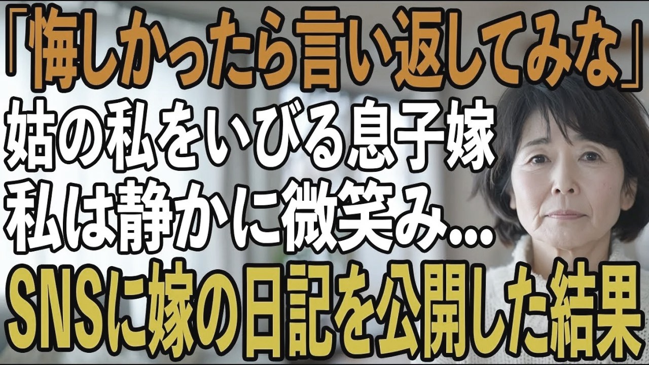 「悔しかったら言い返してみな」が口癖の息子嫁→悔しかったので息子嫁の”姑いびり”をSNSに公開してやった結果...【シニアライフ】【60代以上の方へ】