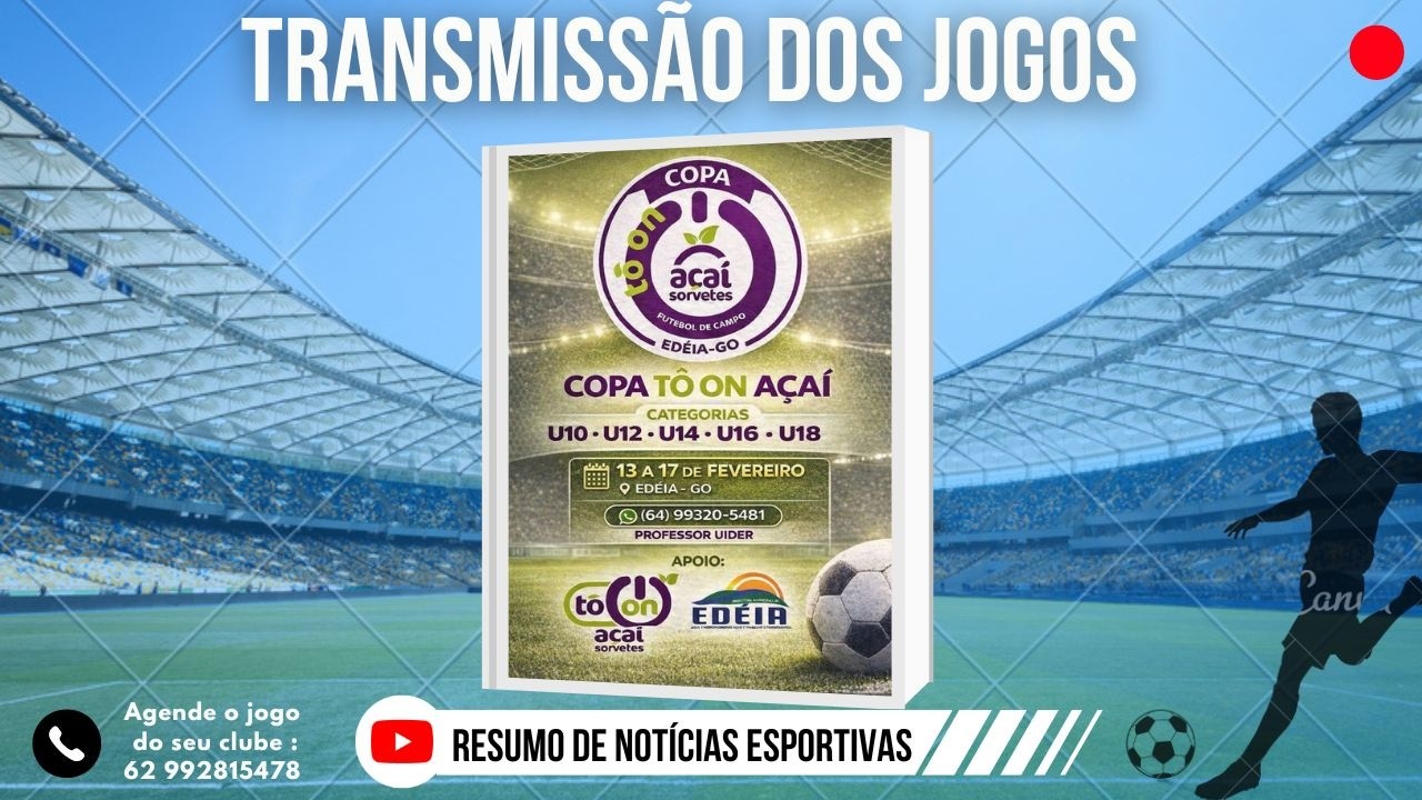 INDEPENDENTE X AMIGOS DO CADU - FINAL SUB 18 - COPA TÔ ON AÇAÍ FUTEBOL DE CAMPO - DIRETO DE EDÉIA