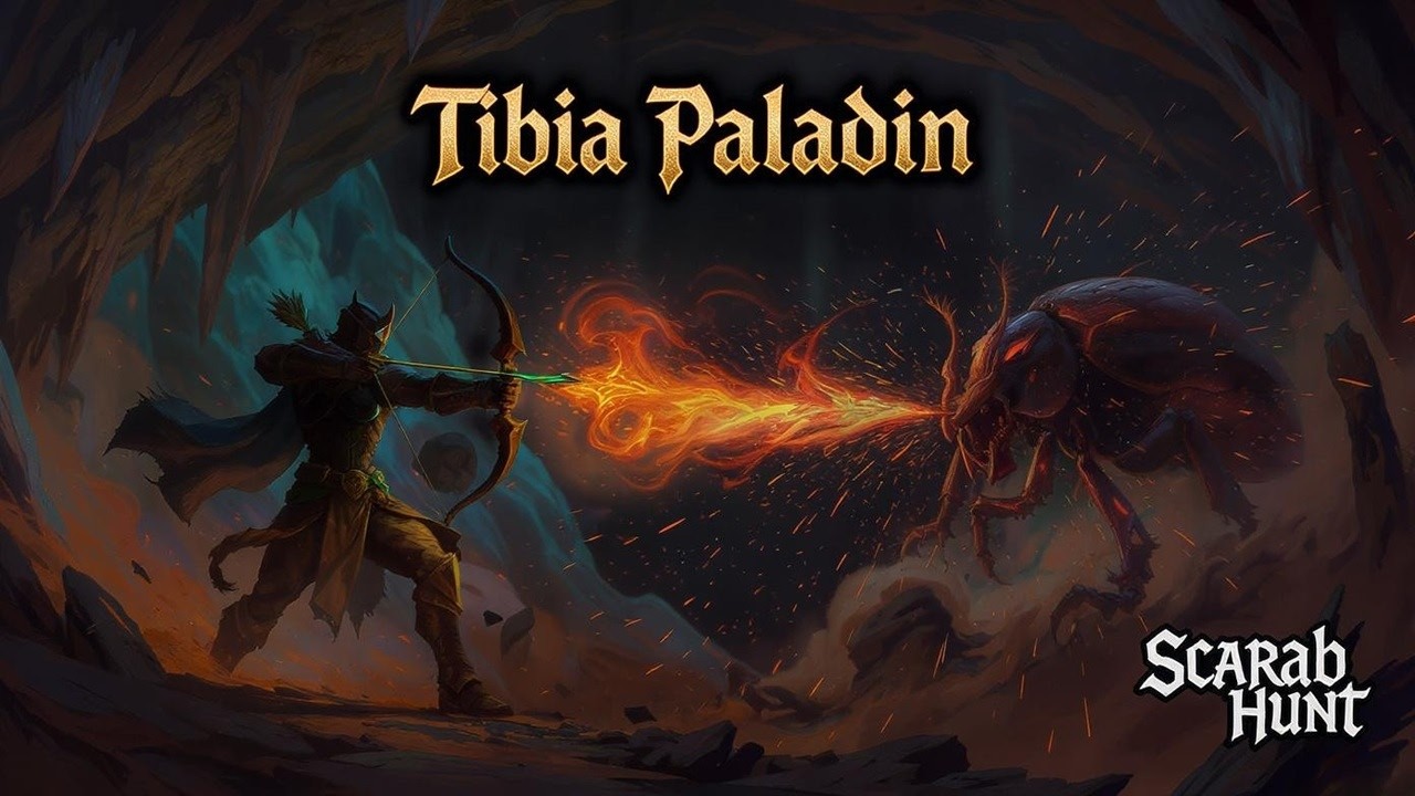 Tibia - EP 06 - Enfrentanto Scarabs Com A Flecha De Fogo!