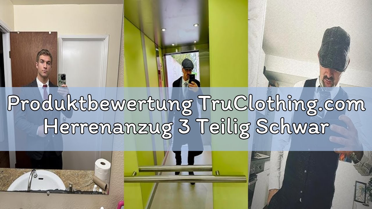 Produktbewertung TruClothing.com Herrenanzug 3 Teilig Schwarz Tweed Design Blinders Klassisch
