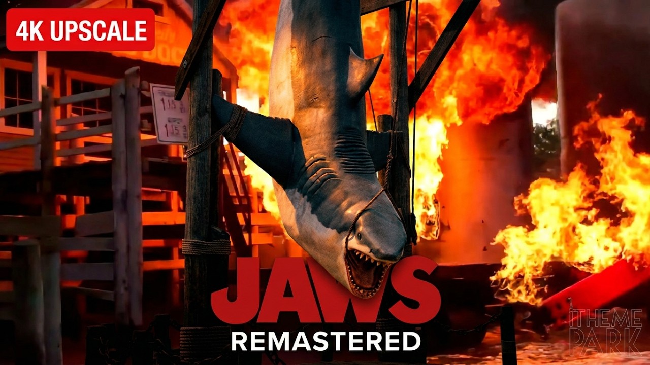 Universal Studios Orlando Florida Jaws Ride in 4K | Upscaled and Enhanced On-Ride Video