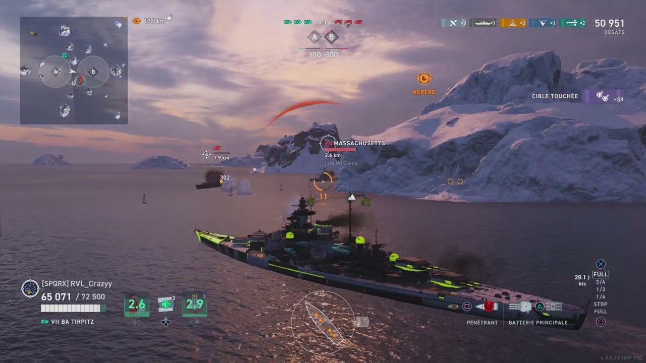 World of Warships: Legends Ba tirpitz ranked 150k dmg
