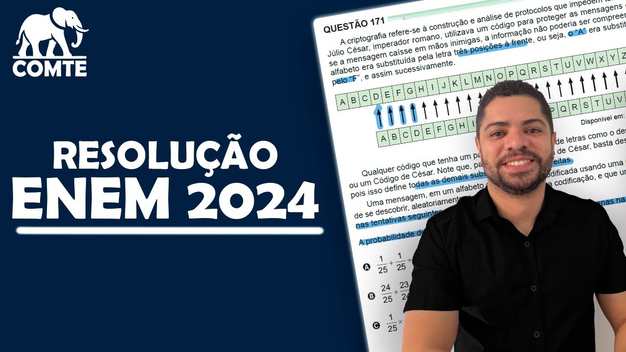 Questão 171 | Prova Verde ENEM 2024 | A criptografia refere-se à construção e análise de protocolos