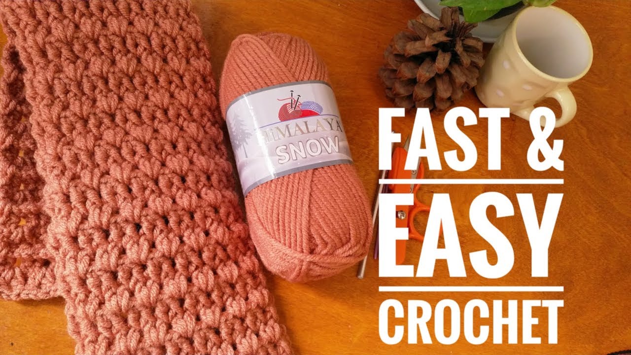 HOW TO CROCHET A SCARF COWL #1 FAST & Easy for all *EXCLUSIVE STITCH*