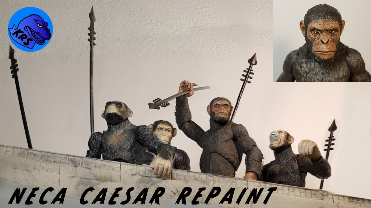 NECA Dawn of the Planet of the Apes CAESAR Action Figure REPAINT Showcase