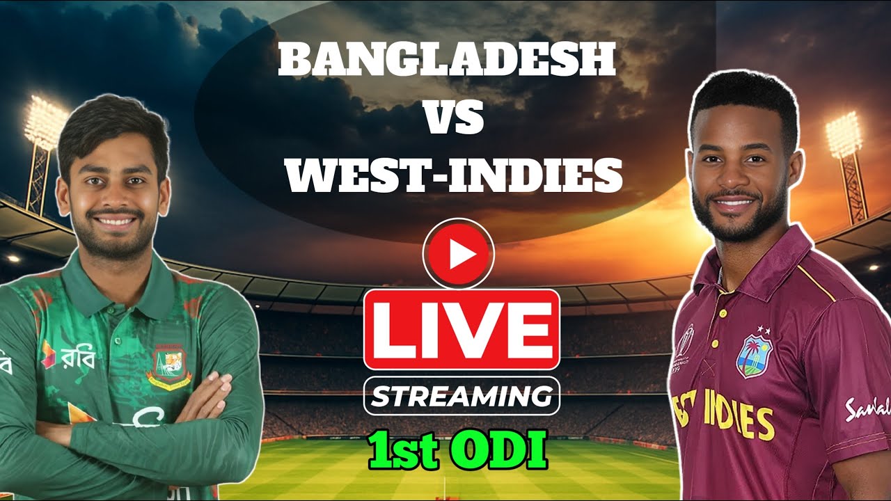 Bangladesh vs West Indies 1st ODI Live Match 2025 | BAN vs WI Live  | Bangladesh Cricket Live Stream