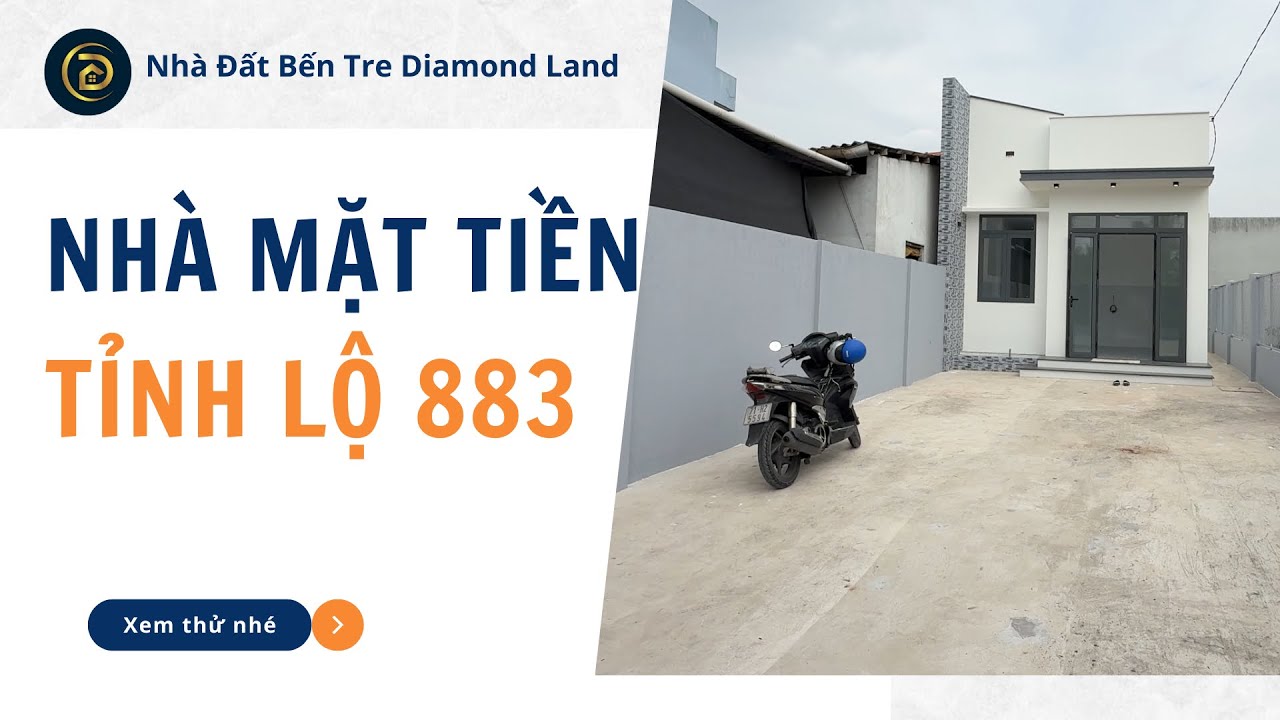Bán Nhà Mới Xây Mặt Tiền Tỉnh Lộ 883 – Phường Phú Tân, Bến Tre | 186m² | 2.25 Tỷ