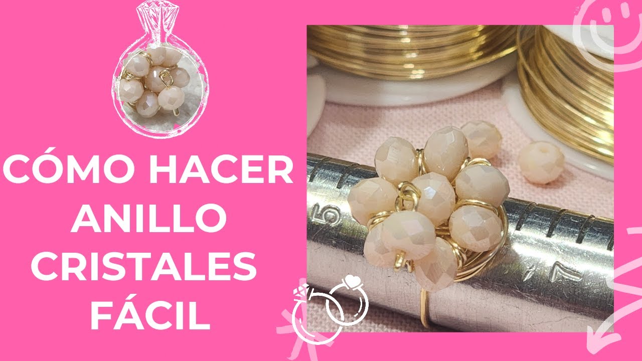 COMO HACER ANILLO DE ALAMBRE CON CUENTAS💍