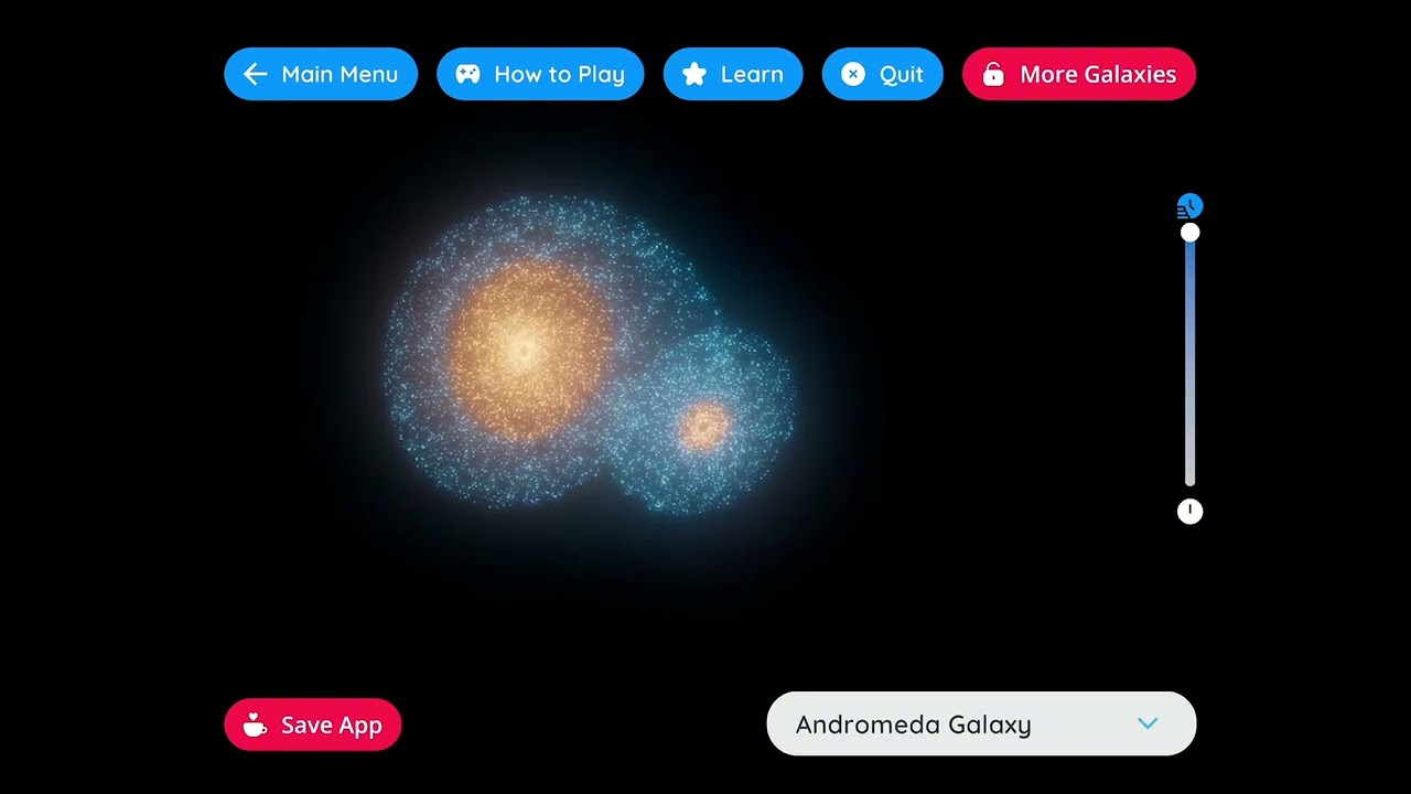 Milky Way and Andromeda galaxy collision (SIMULATION)