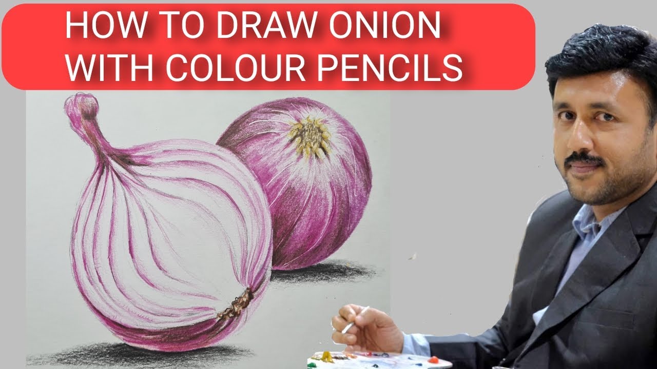 How to Draw Onion Step by Step (Very Easy)