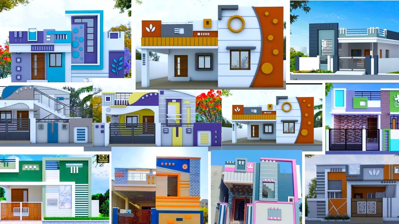 Top 35 Latest Single Floor Front Elevation designs | House Modern Elevation design |
