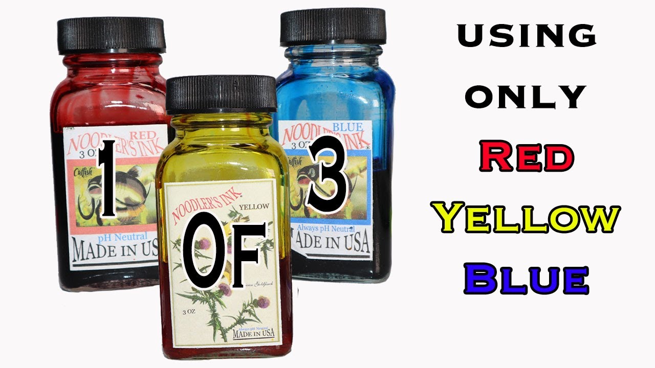 Color mixing using Noodler’s fountain pen inks 1 of 3 #fountainpenink #fountainpens