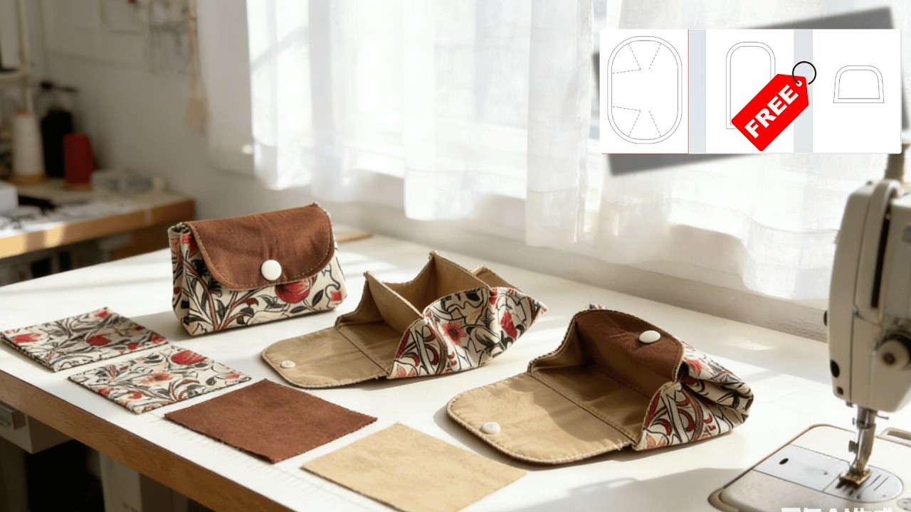 Scrap Fabric Upcycle! Easy DIY Practical Coin & Card Pouch, Perfect for Selling