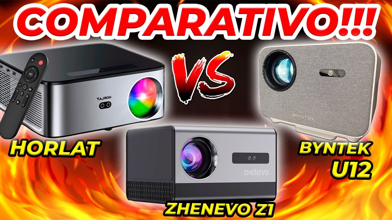 Qual é o melhor projetor? BYNTEK U12 vs HORLAT vs ZHENEVO Z1