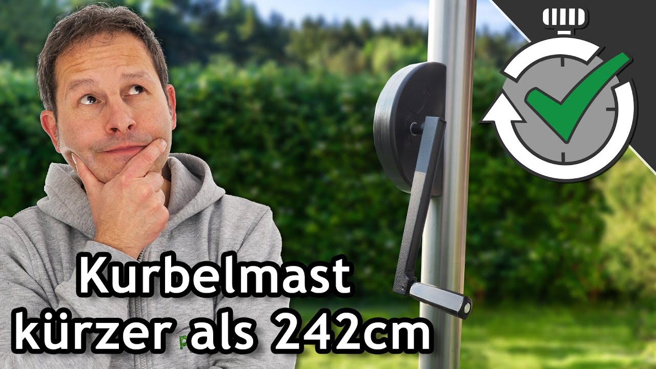 SHADE Inox: Kurbelmast k&uuml;rzer als 242cm m&ouml;glich? | Quick Tips ☀️ Pina