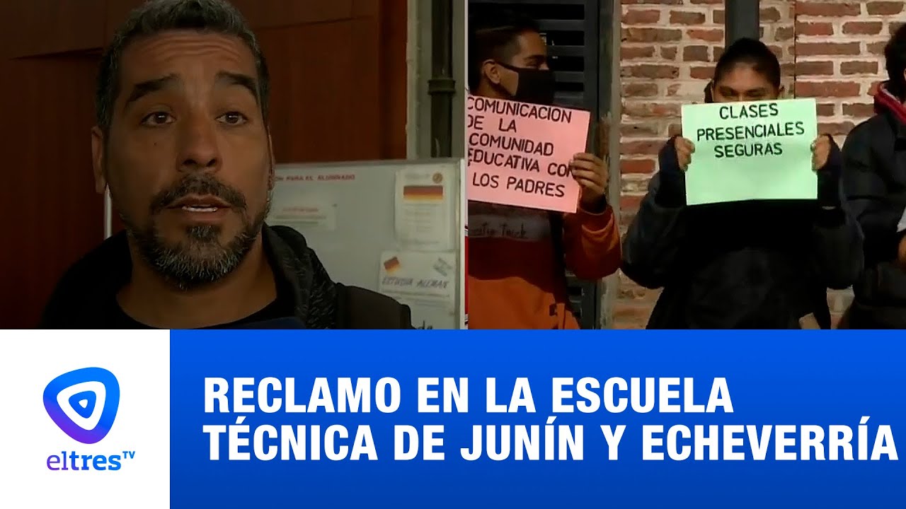 Reclamo en la Escuela Técnica de Junín y Echeverría