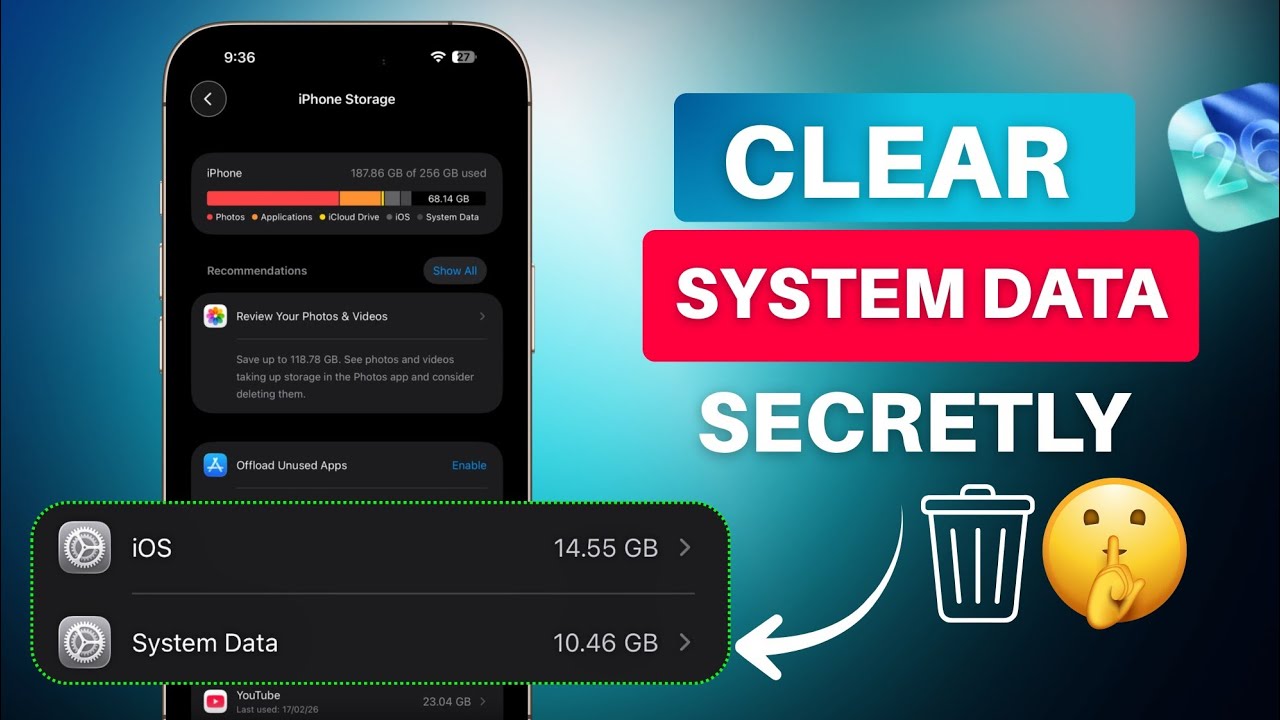 iPhone Storage Full? Clear 20GB+ System Data INSTANTLY! | How To Clear iPhone Storage | 